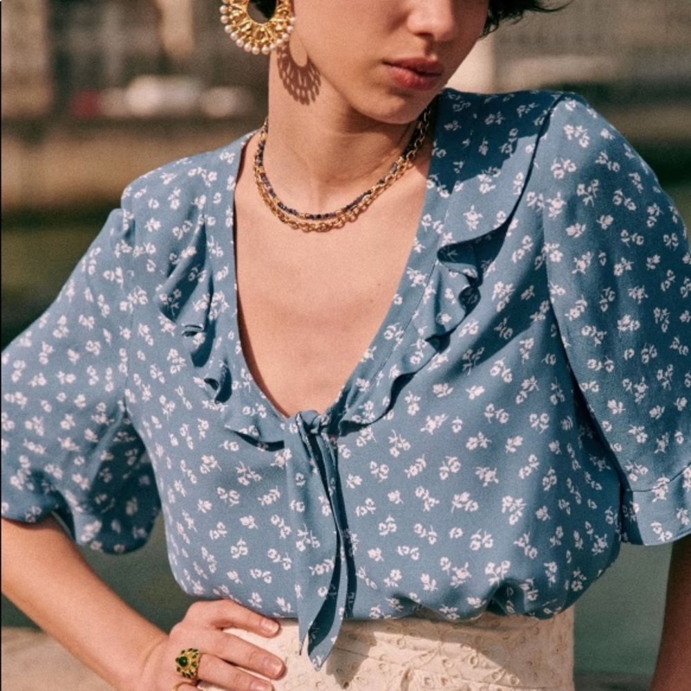 NWT Sezane Pomme Blouse